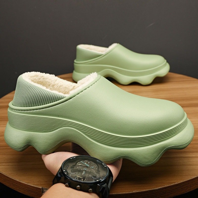 Wholesale Winter Outdoor Snow Shoes Custom Warm Cotton Plush Slippers Customized Slides Sandals Logo Custom