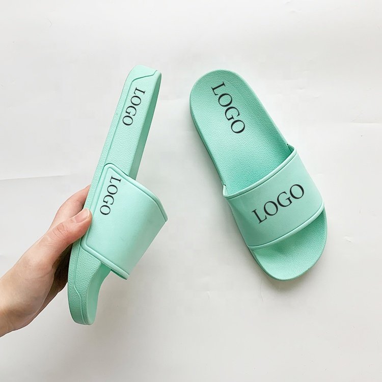 Professional Custom Printing Logo Pattern White Color Unisex Plain Men's EVA PVC Beach Slides Slippers