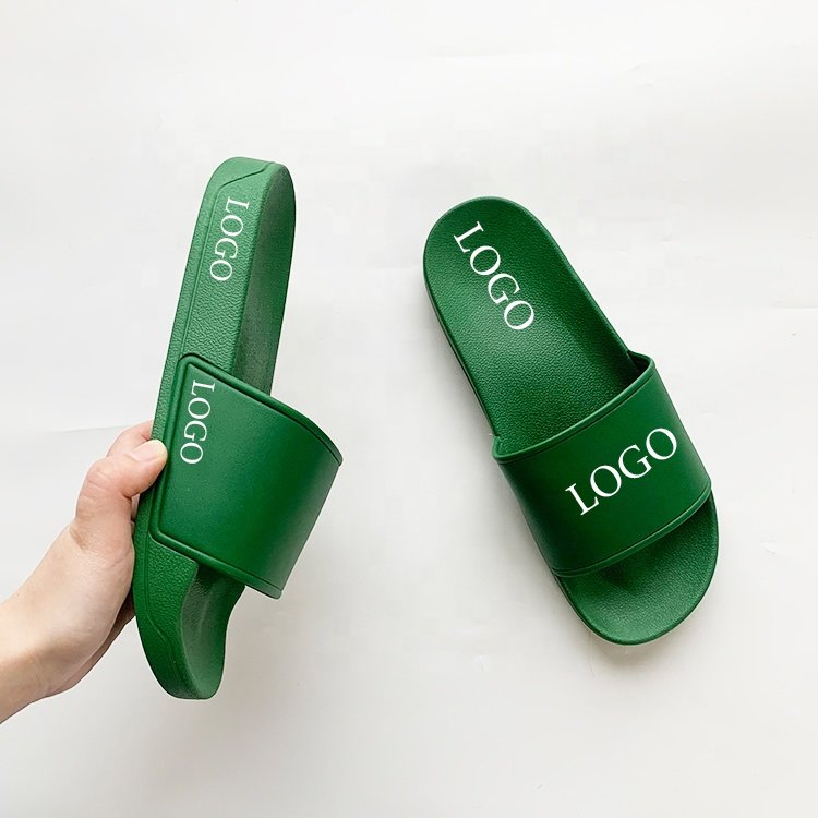 Professional Custom Printing Logo Pattern White Color Unisex Plain Men's EVA PVC Beach Slides Slippers