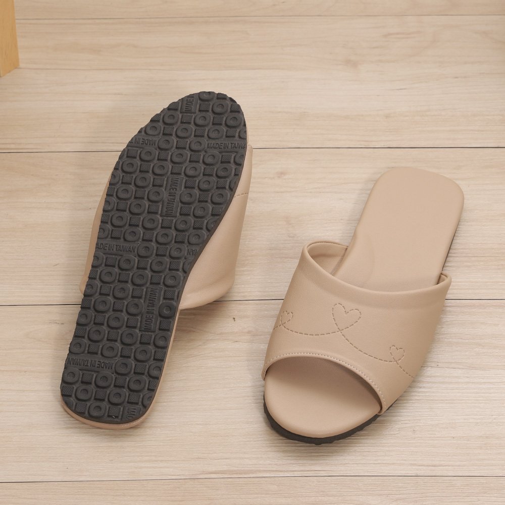 Yellow PVC massage non-slip silent slides slippers