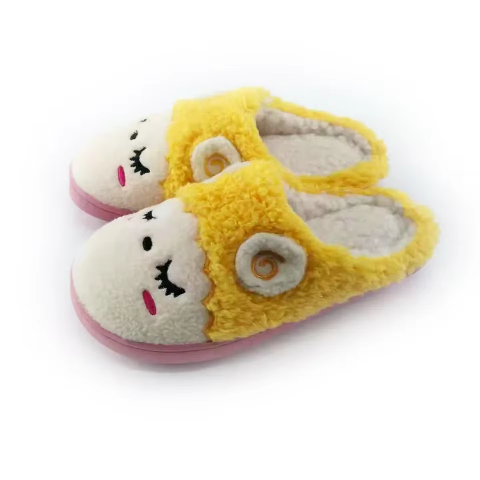 Chinese manufactures Cute Cartoon Animals Pattern Slipper Plush Soft Bottom Slides Shoes children's Sandals And Slippers