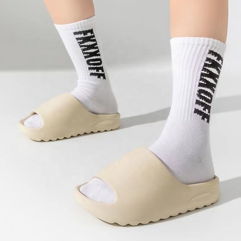 Custom Summer New Women's Pillow Slippers Men Indoor Eva High Soft Bottom Sandals Trend Slides Beach Shoes Couple Slippers