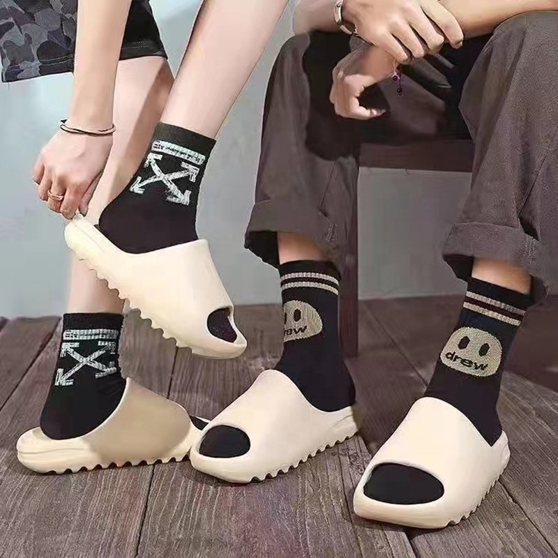Custom Summer New Women's Pillow Slippers Men Indoor Eva High Soft Bottom Sandals Trend Slides Beach Shoes Couple Slippers