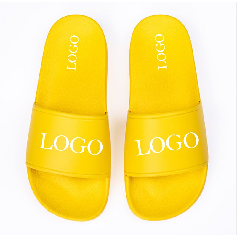 Logo Pvc Blank Rubber Color Outdoor Funny Slide Slippers for Men Women