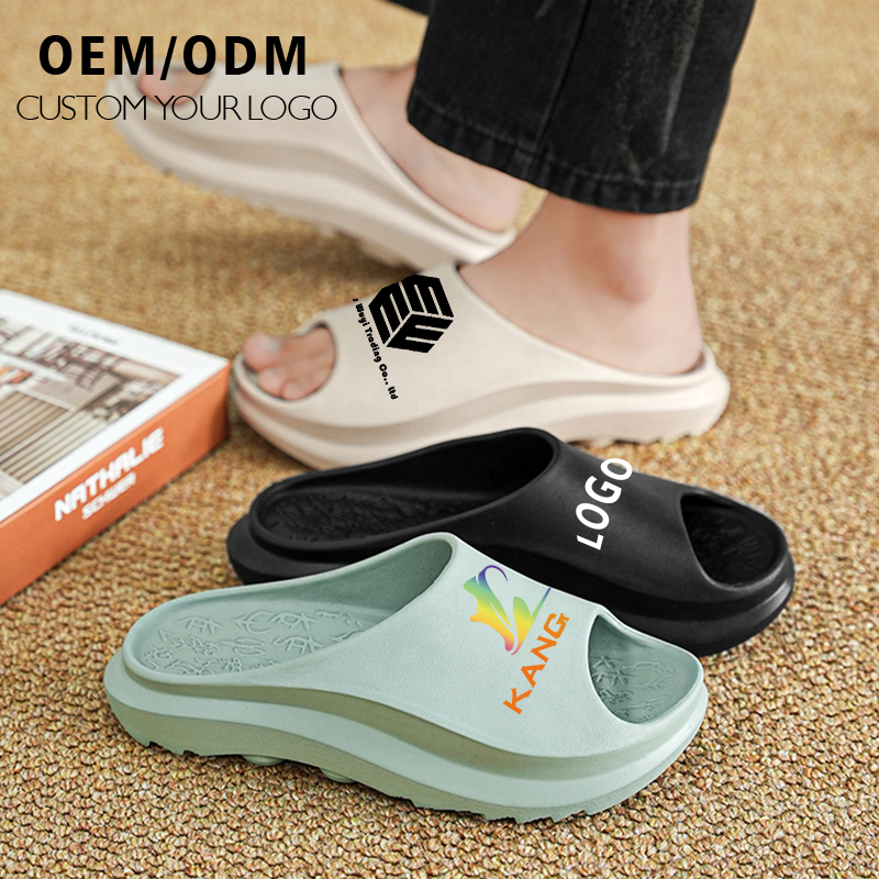 Custom logo Unisex EVA Slipper Slides Pantuflas De Peluches Memory Foam Cloud Footwear Shoes Original Slides for Women Lady