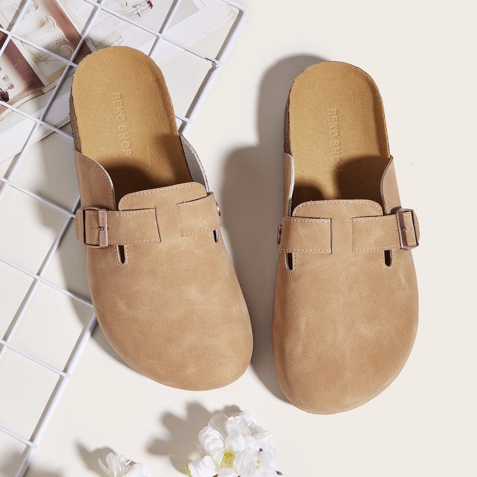 2024 Fishing Boken slippers Tombor flat shoes suede leather lazy casual slipper for outside women and ladies