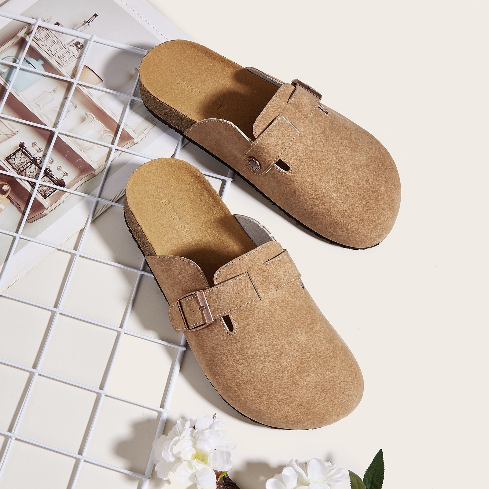 2024 Fishing Boken slippers Tombor flat shoes suede leather lazy casual slipper for outside women and ladies