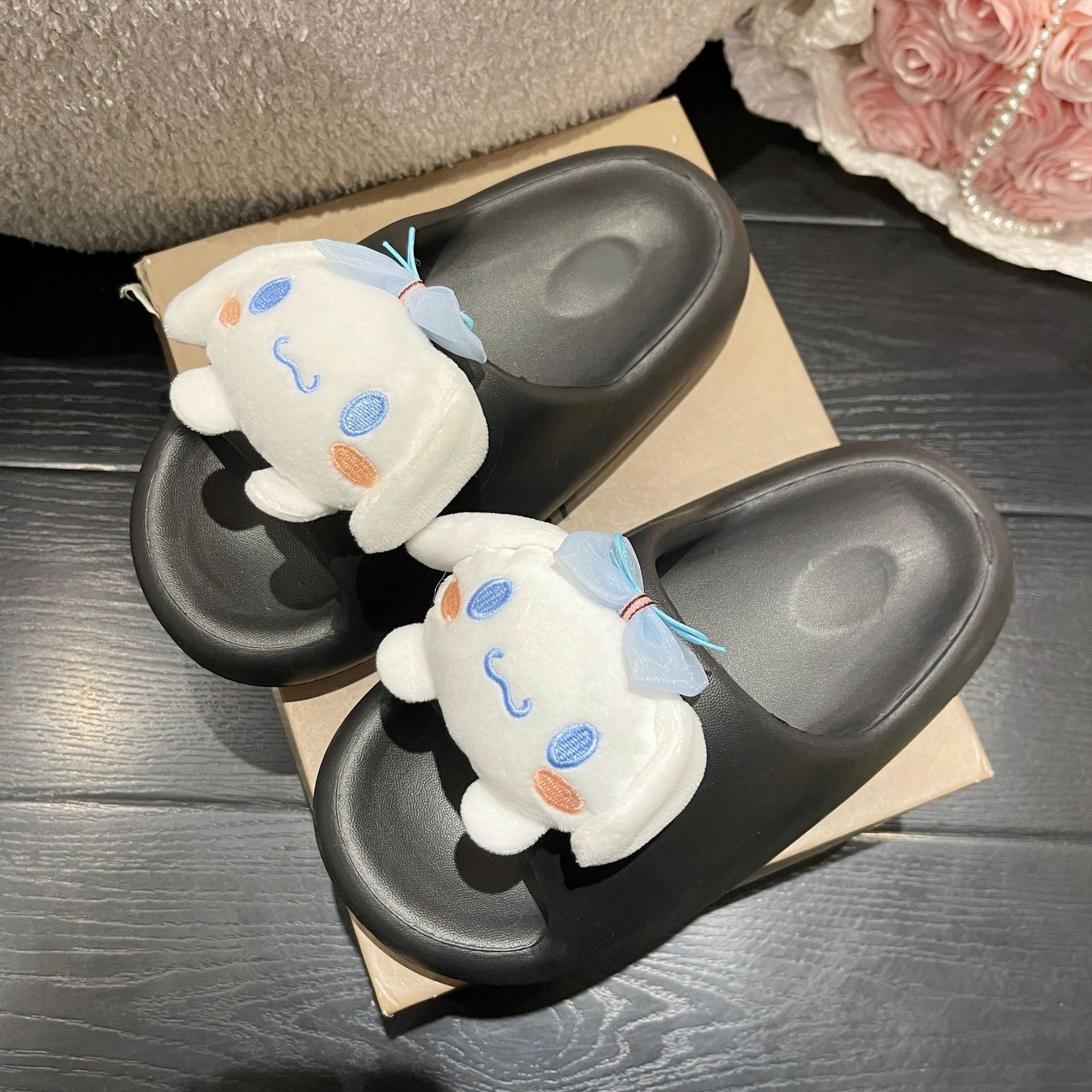 Bo women Summer Slippers anime Sandals shoes cute Kulomi Melody Non-slip Indoor Outdoor super comfortable Bubble Slides Slipper