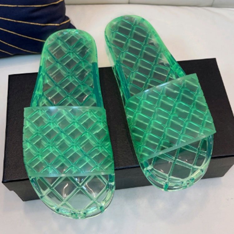 Exquisite transparent crystal jelly slippers brands slippers Designer slide designer slippers
