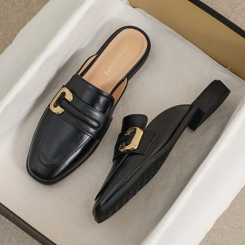Sandalias Pour Femmes Pantufla Slippers Cute Fashion Toe 2023 Loafers Flat Shoes for Women