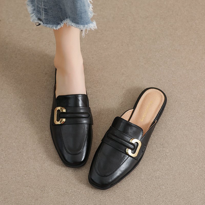 Sandalias Pour Femmes Pantufla Slippers Cute Fashion Toe 2023 Loafers Flat Shoes for Women