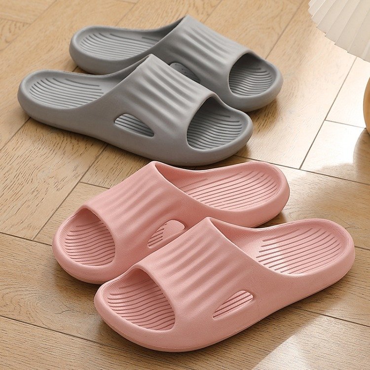 EVA Slippers for Women Ladies Summer Soft Soled Bathroom Stripes Non Slip Men's Home House Hotel Slides Slippers Sandals