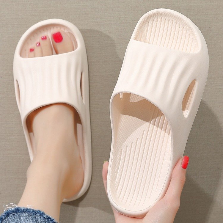 EVA Slippers for Women Ladies Summer Soft Soled Bathroom Stripes Non Slip Men's Home House Hotel Slides Slippers Sandals