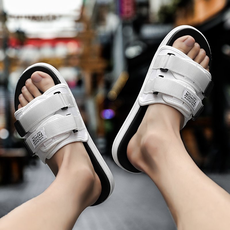 2024 Trendy Outdoor Canvas Sports Shoes Low Cut Perforated Sandals for Couples Men's and Women's Slides Slippers