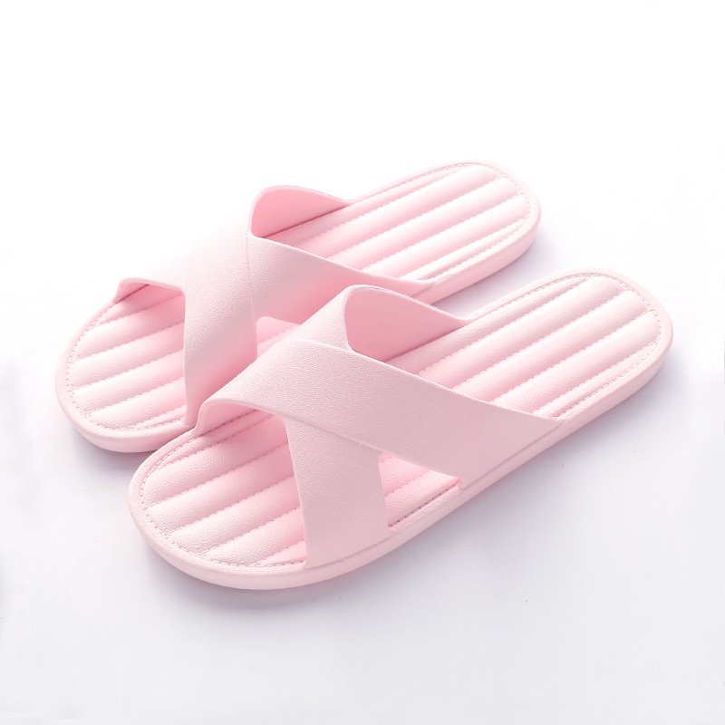 PVC Summer Slippers for Women Men South America Hot-Selling Anti-Slip Indoor Bathroom Slides Soft Sole Home Couples Shower Shoes