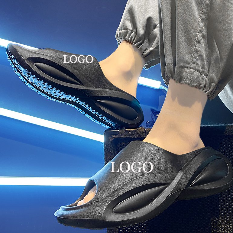 New Style Open Toe custom logo eva slides slippers thick bottom flat ladies casual sandals shoes trendy women for women