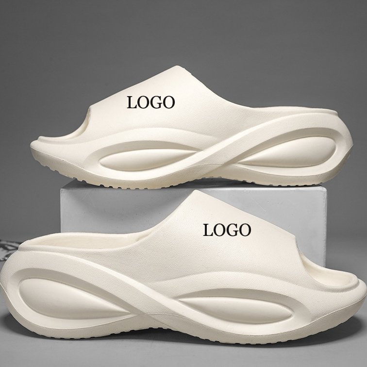 New Style Open Toe custom logo eva slides slippers thick bottom flat ladies casual sandals shoes trendy women for women