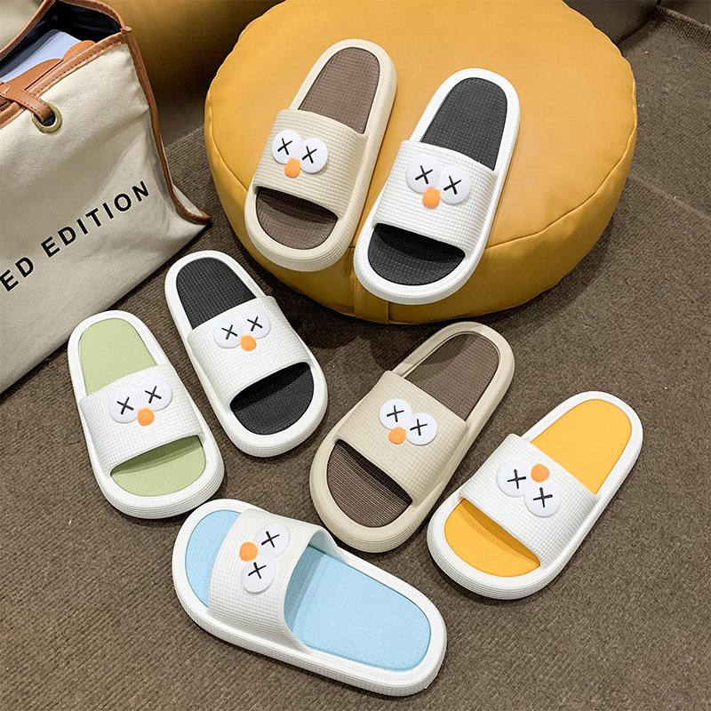 Cute Big Eyes Slipper Home Slipper Thick Sole Women's Shoes Soft and Comfortable Slides Slippers Non-slip Men's Shoes