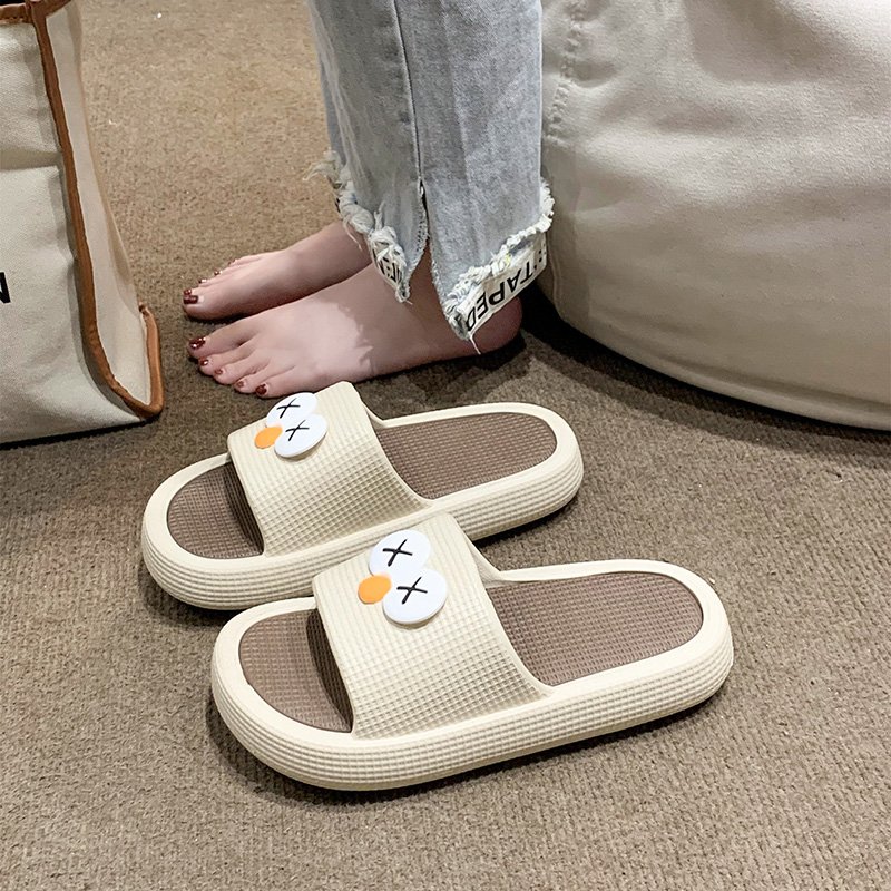 Cute Big Eyes Slipper Home Slipper Thick Sole Women's Shoes Soft and Comfortable Slides Slippers Non-slip Men's Shoes