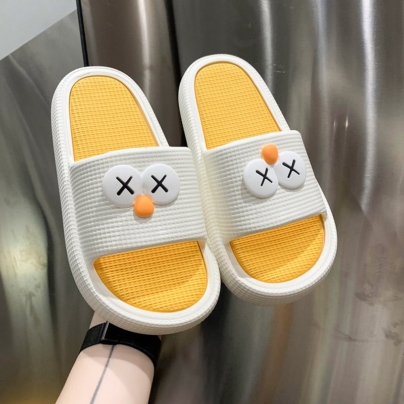 Cute Big Eyes Slipper Home Slipper Thick Sole Women's Shoes Soft and Comfortable Slides Slippers Non-slip Men's Shoes