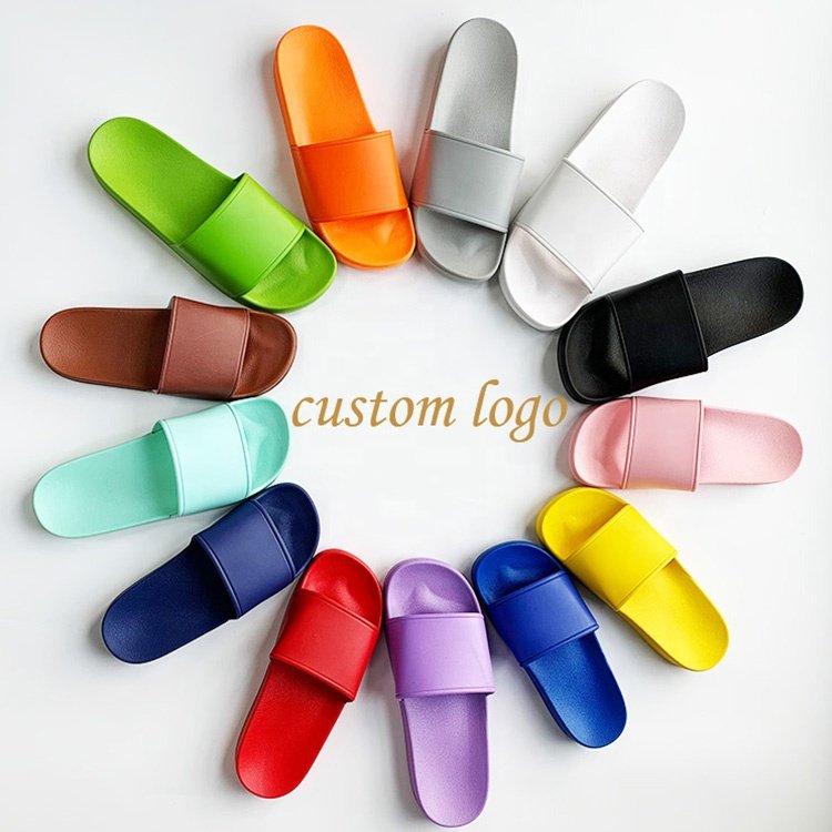 oem Custom Black Slides Footwear Sandal PVC,Custom Logo Slippers Men Plain Blank Slide Sandal,Slippers Custom Logo Sliders