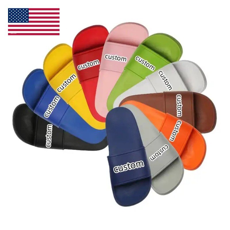 Wholesale Factory Oem Designers Rubber Embossed Logo Unisex Men Women Custom Logo Slides Slippers