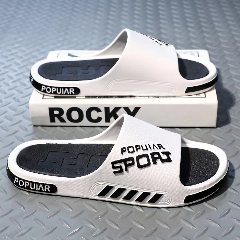 Unisex Printed PVC Men's Slippers Non-Slip Outdoor Summer Sandals for Daily Fashion & Beach Use Drop Shipping
