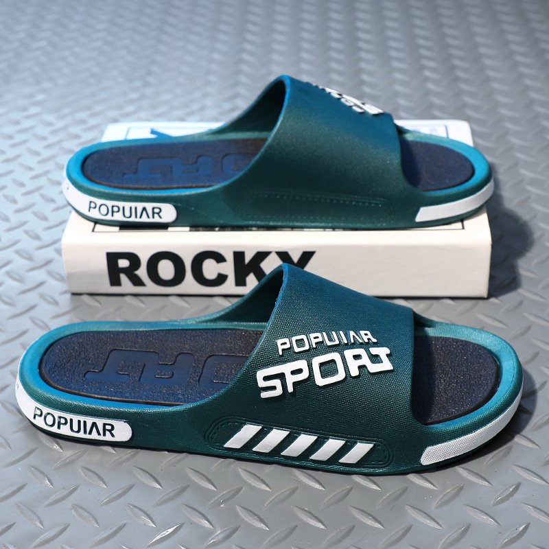 Unisex Printed PVC Men's Slippers Non-Slip Outdoor Summer Sandals for Daily Fashion & Beach Use Drop Shipping