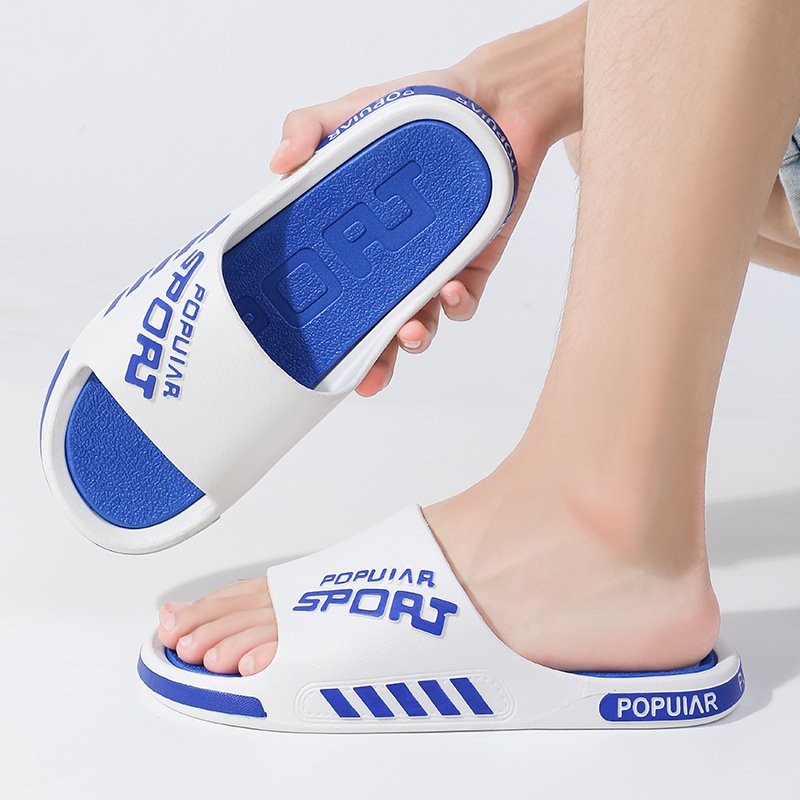 Unisex Printed PVC Men's Slippers Non-Slip Outdoor Summer Sandals for Daily Fashion & Beach Use Drop Shipping