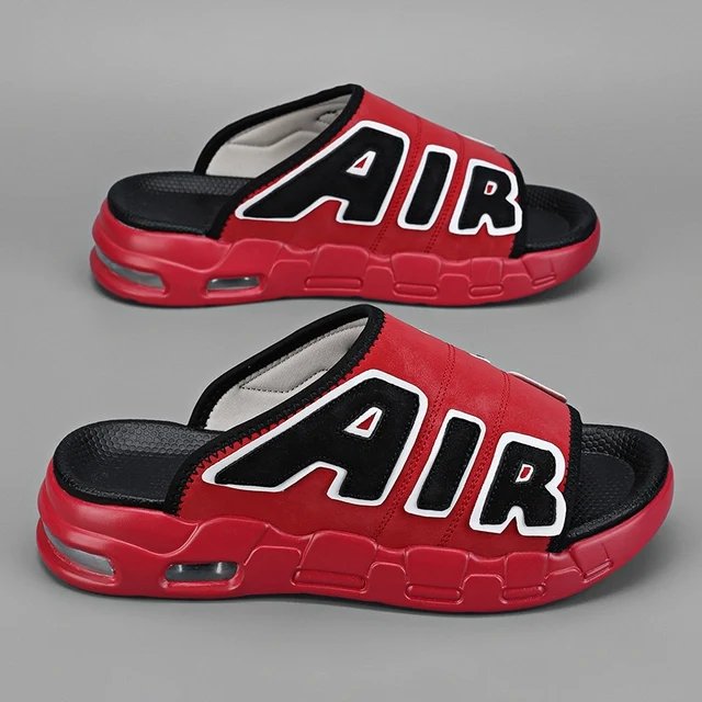 2024Latest Summer Leisure Air Cushion Anti Slip Men's Sandals Outdoor Versatile Fashion Artificial Leather Beach Shoes Size39-44