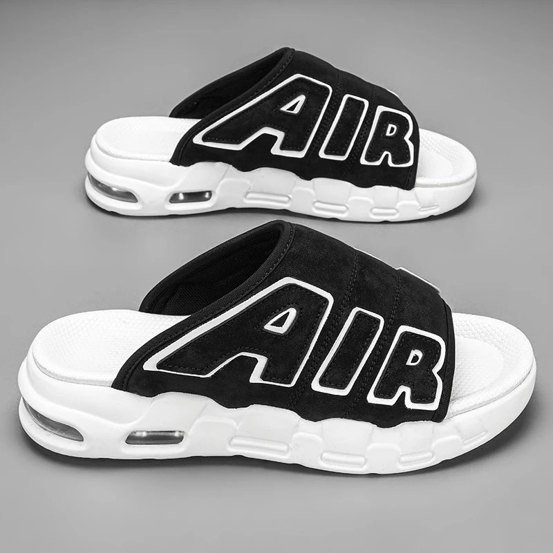 2024Latest Summer Leisure Air Cushion Anti Slip Men's Sandals Outdoor Versatile Fashion Artificial Leather Beach Shoes Size39-44
