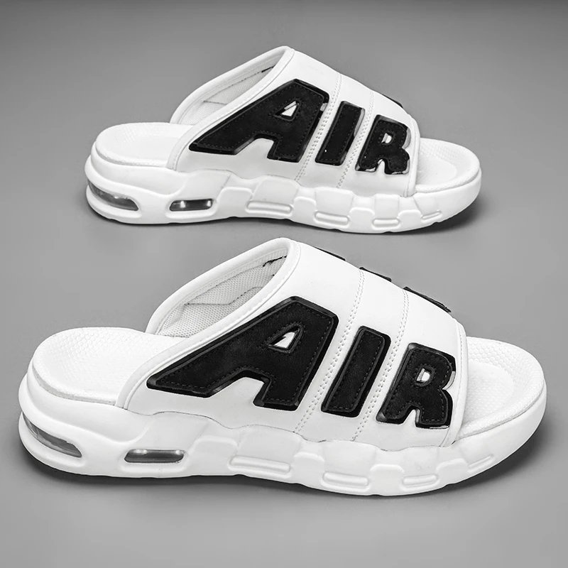 2024Latest Summer Leisure Air Cushion Anti Slip Men's Sandals Outdoor Versatile Fashion Artificial Leather Beach Shoes Size39-44