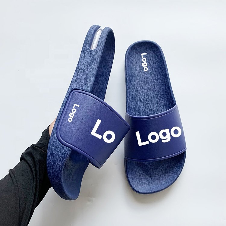 2024 Men's Air Cushion Slides Slippers Custom Outdoor Beach Slippers Design Logo Indoor Slides Slippers For Men