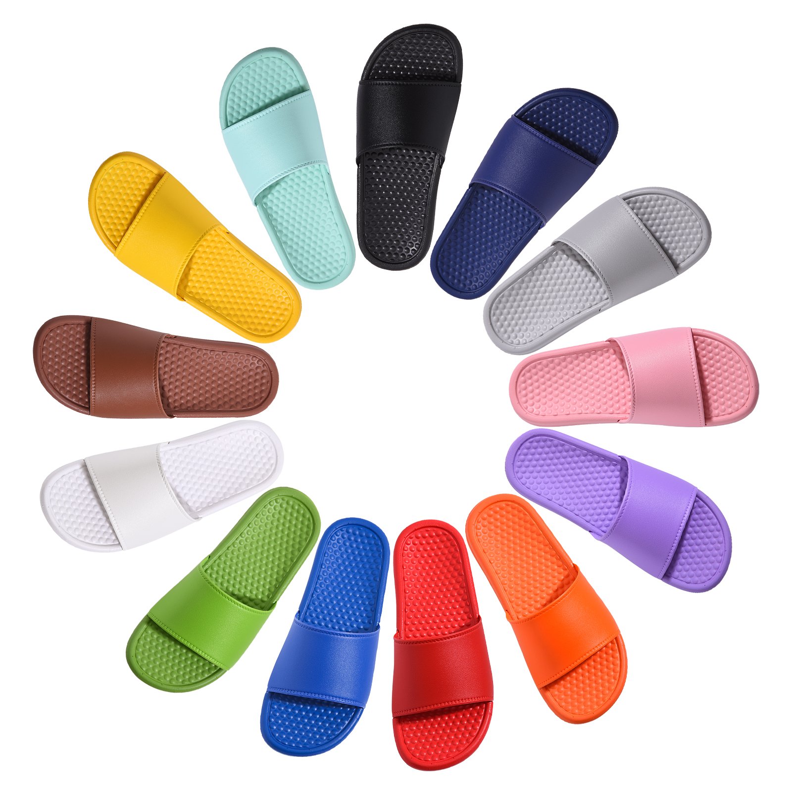 Slides With Logo Comfortable Indoor Outdoor Slides For Women Custom Plain Slides PVC Slippers For Men With Logo