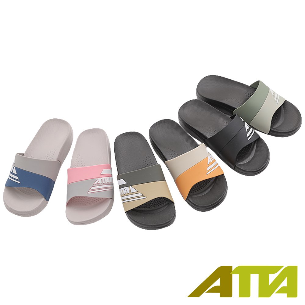 ATTA black casual massage masculino slides slippers