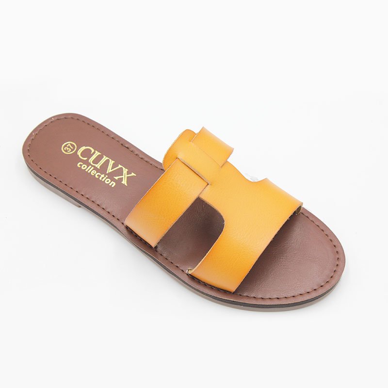 Large size female outdoor leather slippers 2024 summer new style women shoes luxury rubber flip flops summer slippers for women