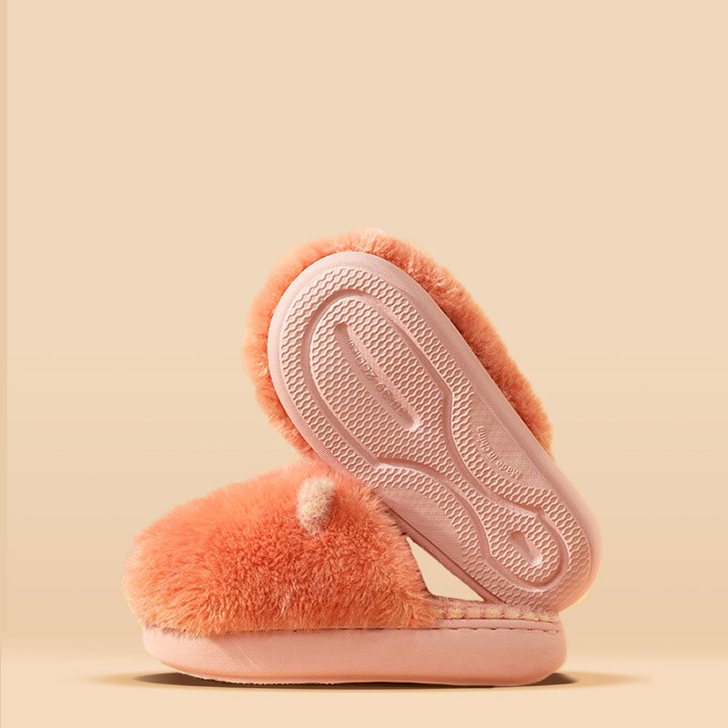 Home Slippers Soft 4cm Thick Sole Women Indoor Bedroom Warm Plush Slipper Lovers Winter Floor Platform Slides