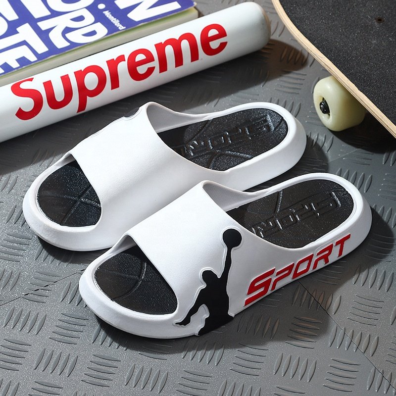 Summer Men Outdoor PVC Thick Soles Outdoor Basketball Fitness Luxury Sports Slippers Men Slide Slippers Home Slippers
