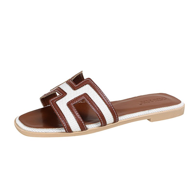 2024 High Quality Female Outdoor Sandals Slippers Ladies Elegent Flat Sandals High-end Women Slides Slippers