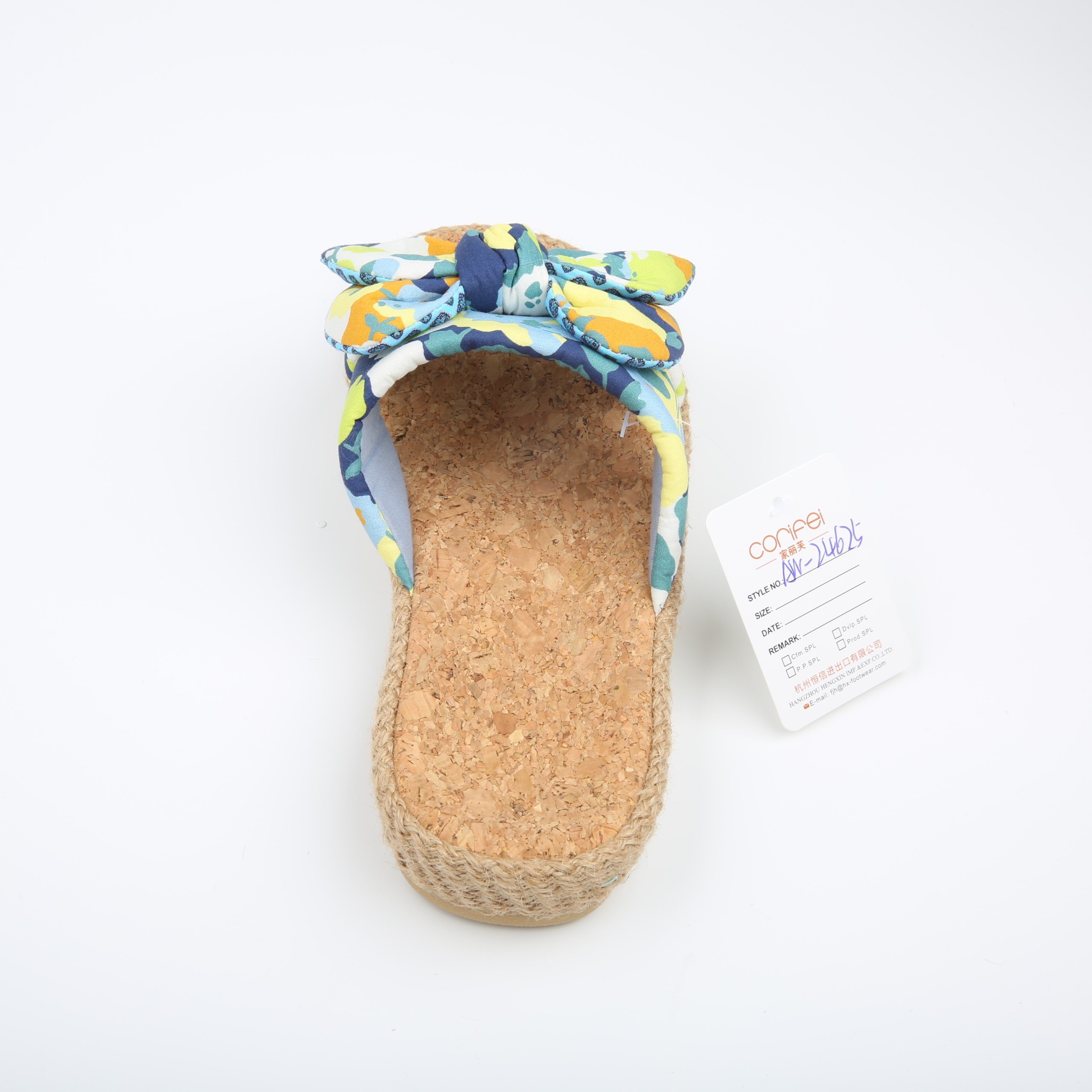 CORIFEI sunflower t style linen slides slippers flat sandals for women and ladies
