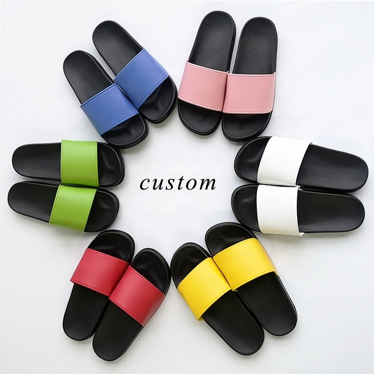 Unisex Slides Slippers Summer Waterproof Footwear and Slippers PVC Non-slip Sandals for Men and Women Blank ODM Solid Printed