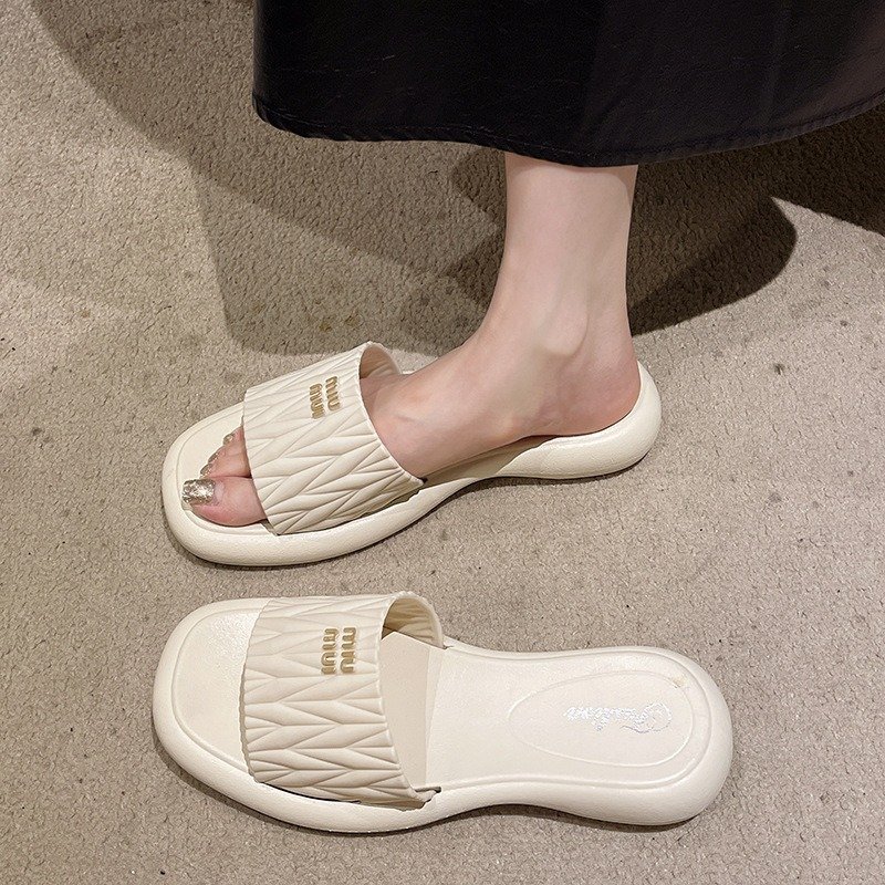 Luxury Designer Top Quality Big Size Thick Bottom Non-Slip Women Casual Slipper
