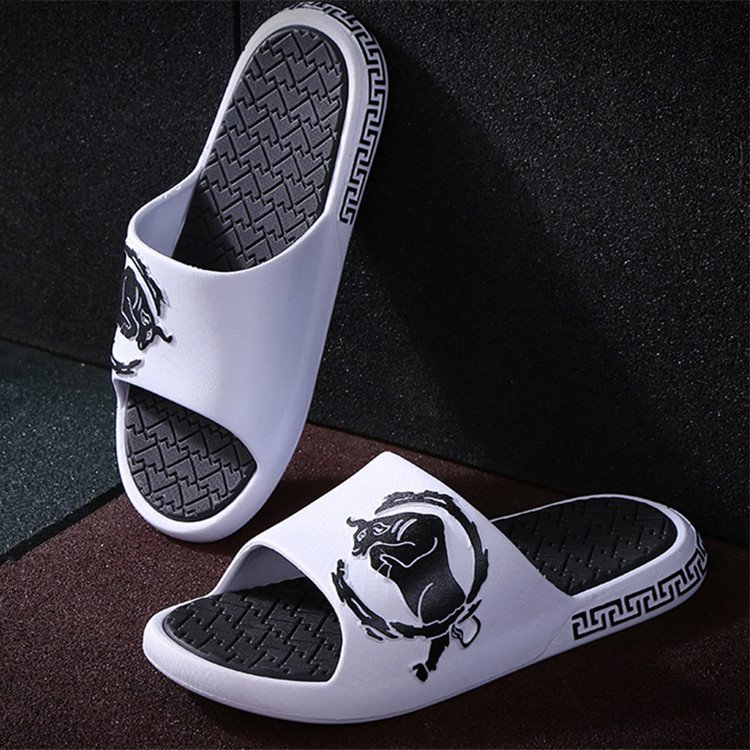New Men's Slippers PVC Thick Bottom Summer Non-slip Shoes Indoor Beach Soft Slippers Sandal Household