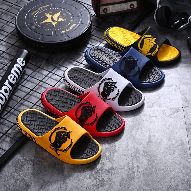 New Men's Slippers PVC Thick Bottom Summer Non-slip Shoes Indoor Beach Soft Slippers Sandal Household