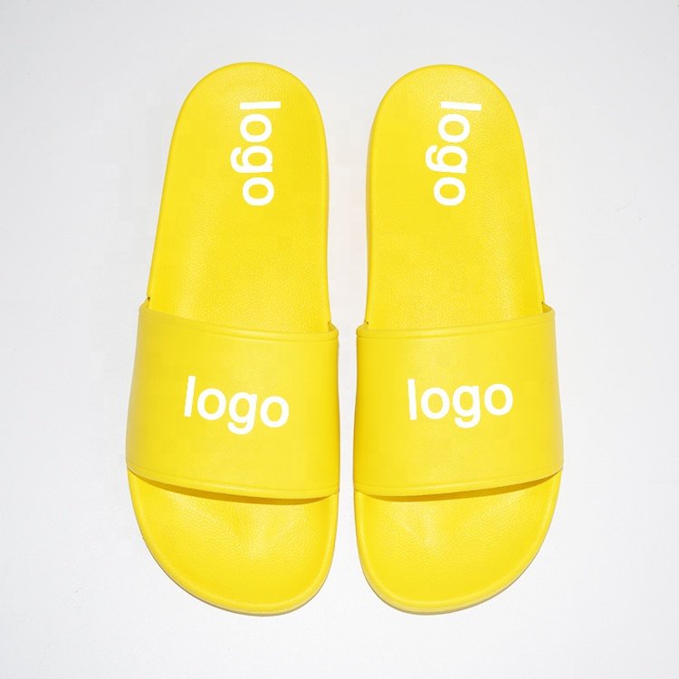 High-quality PVC plain custom logo Women slippers outdoor street wear sleepers slides for Women logo slippers for Germany