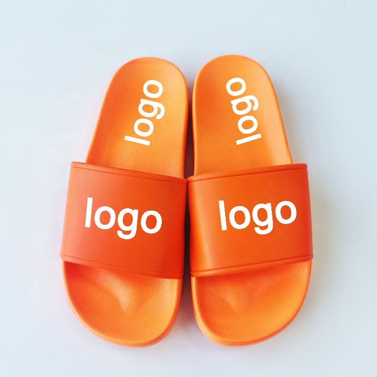 High-quality PVC plain custom logo Women slippers outdoor street wear sleepers slides for Women logo slippers for Germany