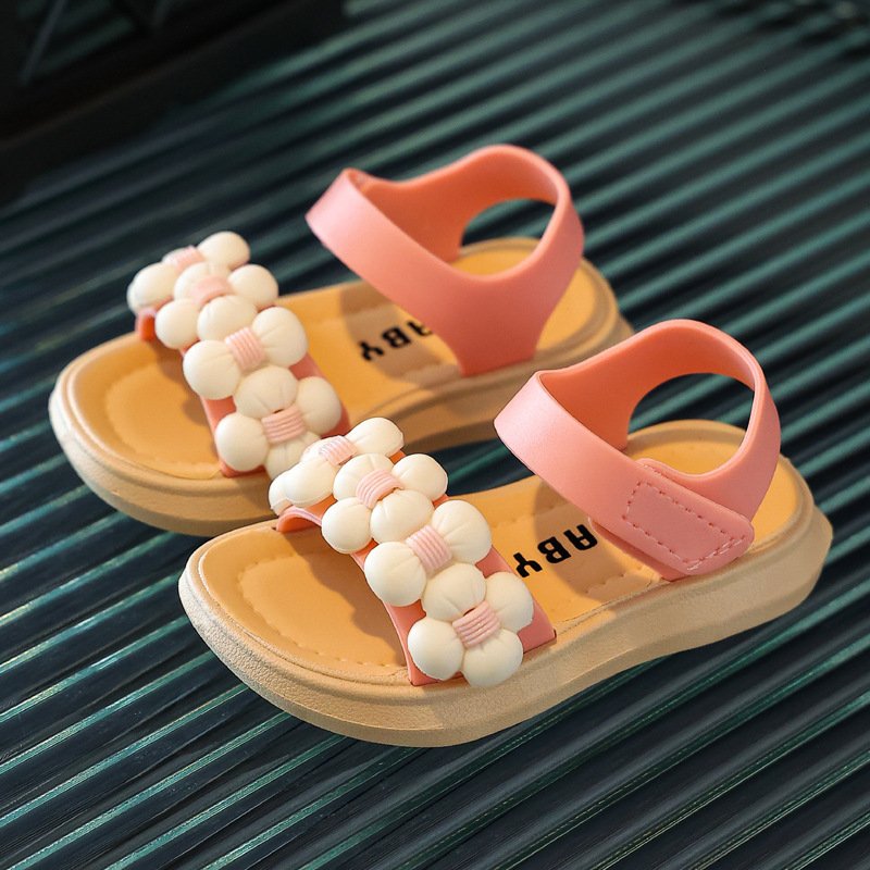 Stylish Summer Cute PVC children slippers children kids Unisex slides sandals girls pearls designer boys prewalker baby shoes
