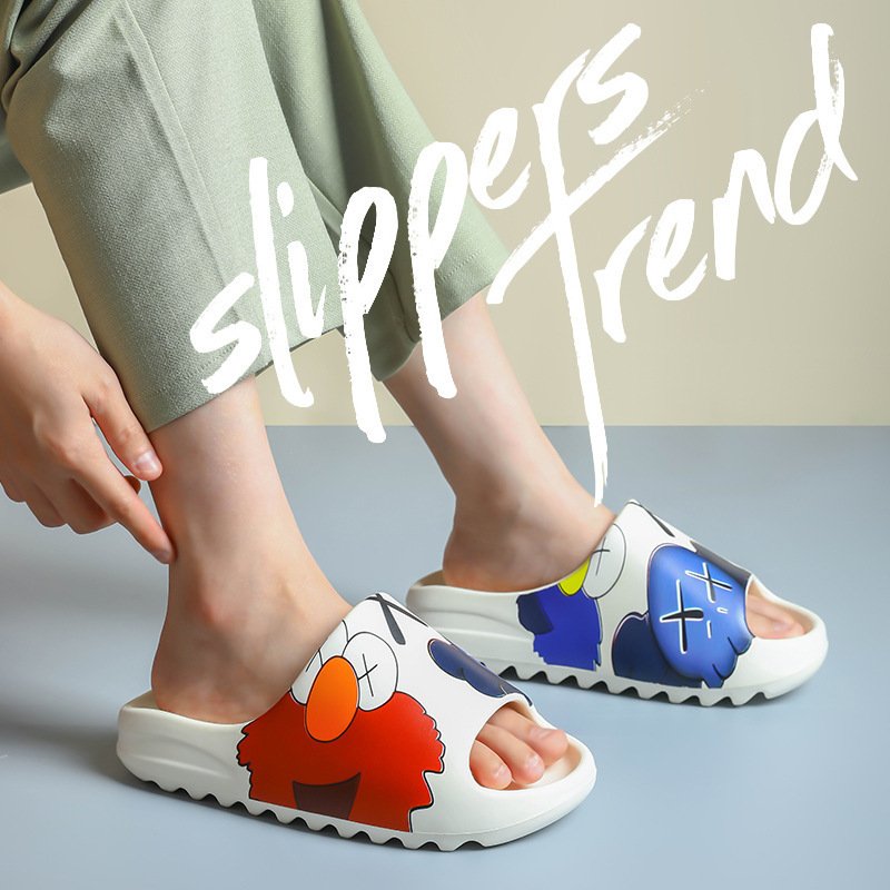 Custom Design Slide Slippers High Quality Beach Sandals for Couples, Fishbone Pattern Indoor Bathroom Sandals