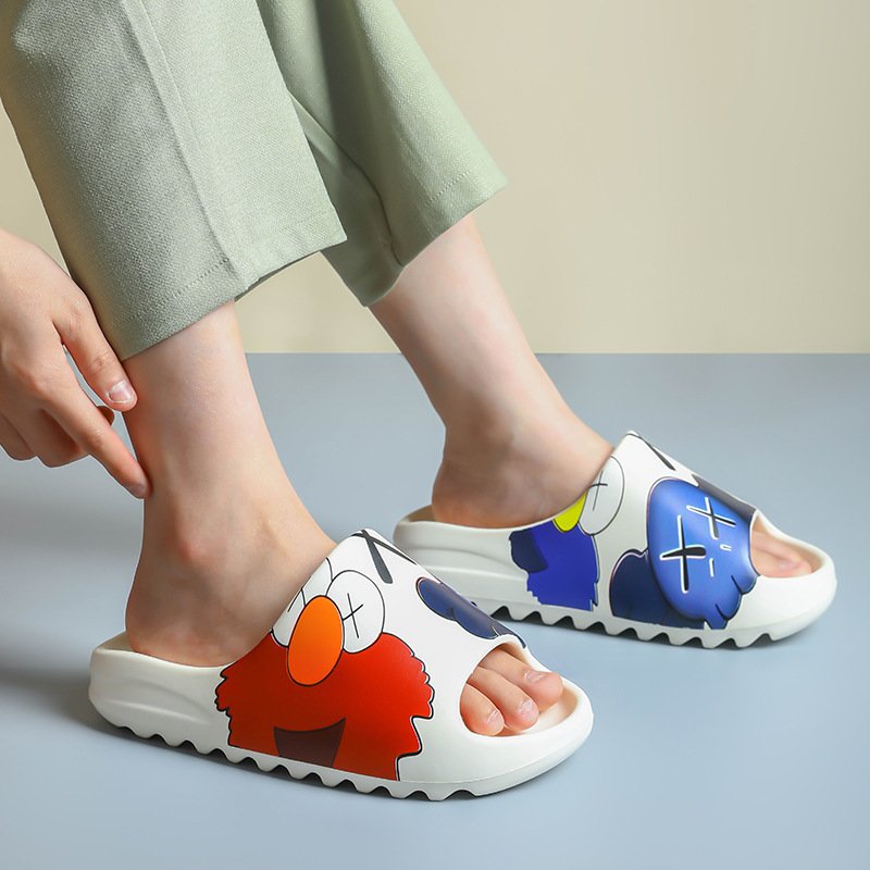 Custom Design Slide Slippers High Quality Beach Sandals for Couples, Fishbone Pattern Indoor Bathroom Sandals