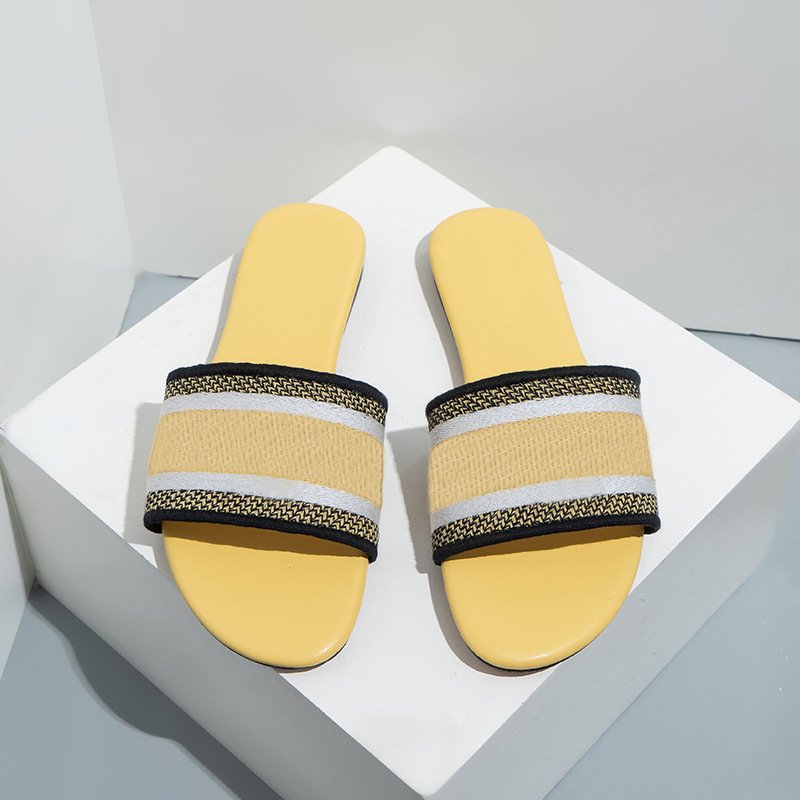 Designer Famous brand Luxury slippers Casual custom ladies fashion latest design ladies slippers